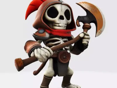 Cute Skully Centurion Gladiator for 3D Print 3D print model