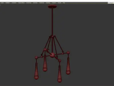 TUPELO CHANDELIER Low-poly 3D model