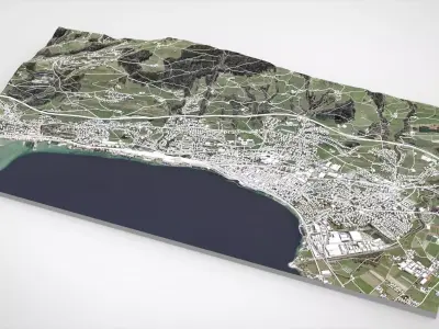 Cityscape Rorschach Switzerland 3D model