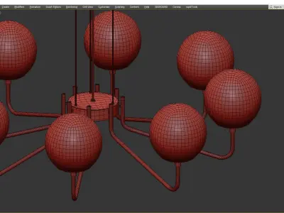 Benigno Chandelier Low-poly 3D model
