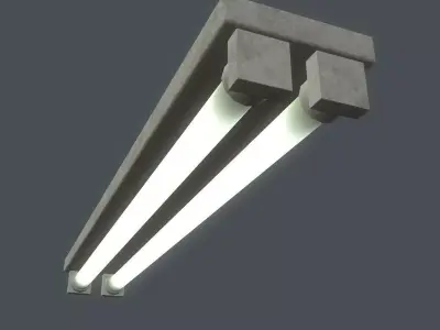 Fluorescent Light Low-poly 3D model