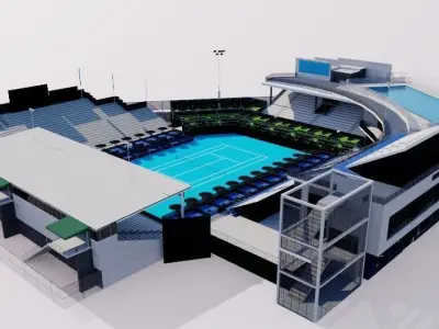 ASB Tennis Centre - Auckland New Zealand 3D model