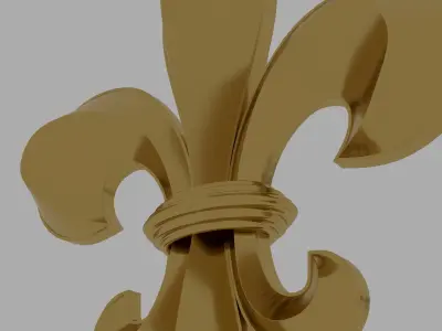 Lily gold Free low-poly 3D model