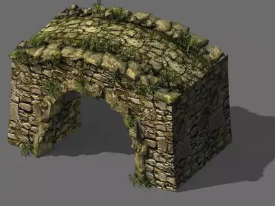 Explore the mountains - the bridge hole 01 3D model