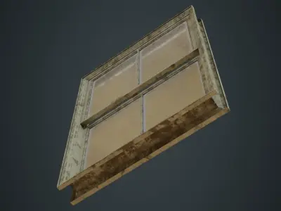 Window 1D Low-poly 3D model
