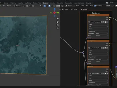 Procedural Aqua Marble Texture PBR Texture