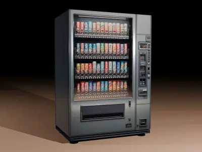 Vending Machine Coke Sprite Pepsi Fanta Junk Food 3D model