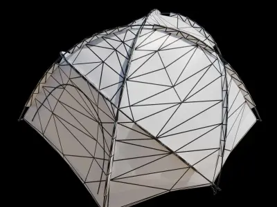 Pop-up Tent Low-poly 3D model