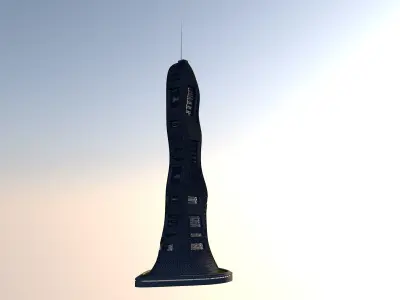 Sci-Fi Skyscraper 3D model