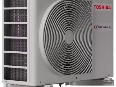Toshiba Outdoor Air Conditioner Unit Low-poly 3D model