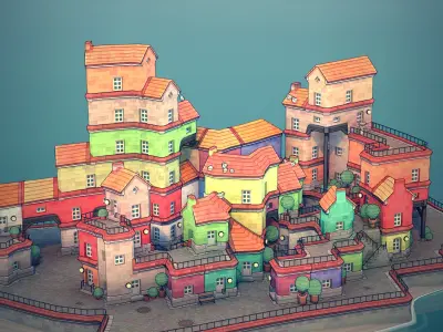 cute Town 1 3D model