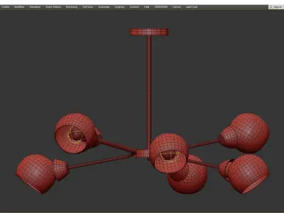 Sputnik Loft Globe Low-poly 3D model