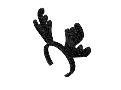 Rudolf Headband v1 002 Low-poly 3D model