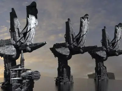 Alien Lookout Tower Kit bash  3D model