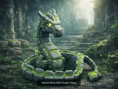 Stylized Fantasy Creatures Pack statue Forest Guardians