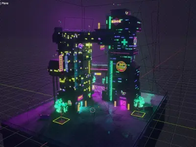 ABC Lettered Buildings - 36 Days of Type 3D model