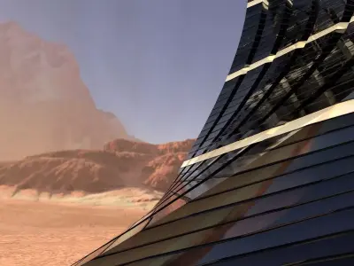 Twisted Layered Tower Glass 3D model