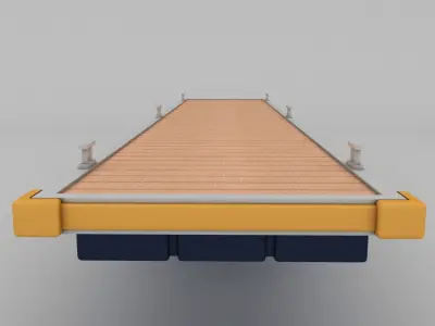 Floating Dock Low-poly 3D model
