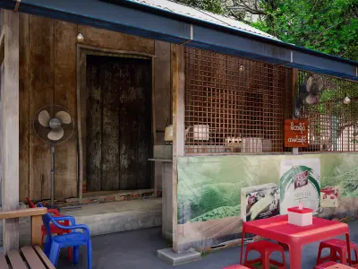 MYANMAR VILLAGE RESTAURANT 3D model