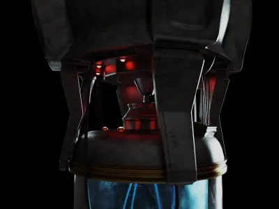 Sci-Fi Human Capsule Cyberpunk Laboratory  3D model