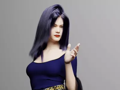 Emma - Female Rigged Character 3D model