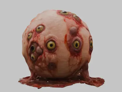 Stylized Meatball Character - 3D Model Low-poly 3D model