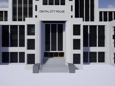 Central City Police Department CCPD from The Flash  Low-poly 3D model