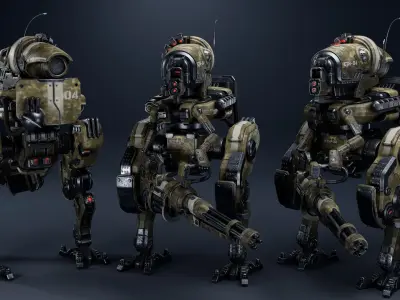 Super Bot pack Vol2 3D Model Collection