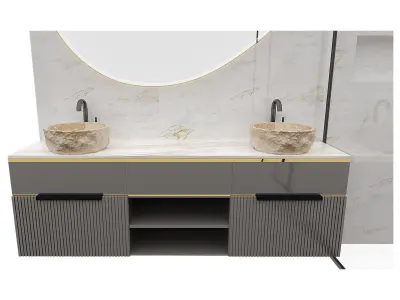 Bathroom furniture full set 3D model