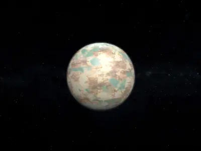 Alien Planet 02 Low-poly 3D model
