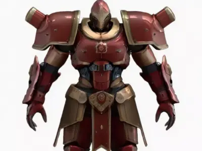 Heavy Sci-Fi Mecha Robot Armor  Low-poly 3D model