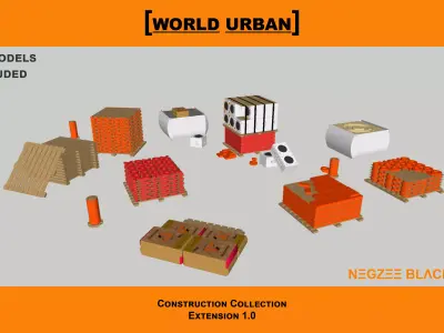 WORLD URBAN Construction Collection Low-poly 3D model