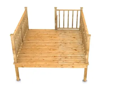 Small Deck for House Low-poly 3D model