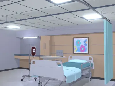 PRIOR Hospital Bedroom 3D model