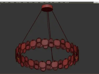 Golden Circles Low-poly 3D model