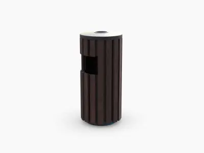 Wooden Trashcan 3D model