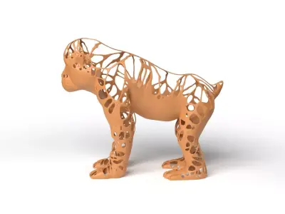 Monkey Dust Voronoi Low-poly 3D model