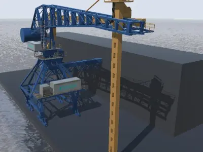 Buhler ship loader 3d low-poly model Low-poly 3D model
