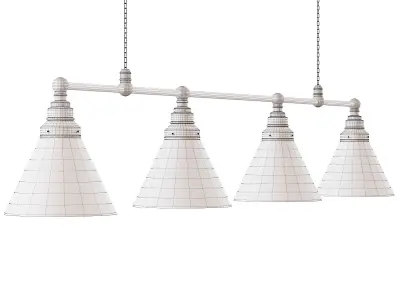 Vintage Edison Long Table Pendant 3D model