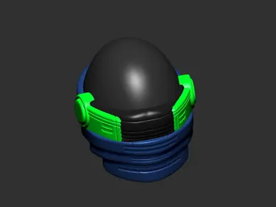 helmet high poly sculpt 3d printable 3D model 9