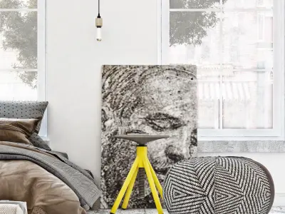 Scandinavian Bedroom Scene 3D model