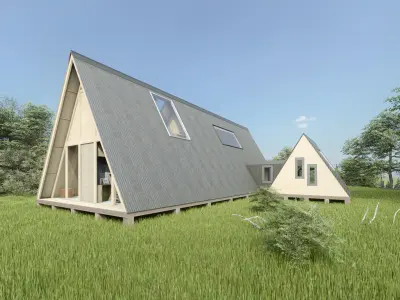Double A - Frame House   3D model