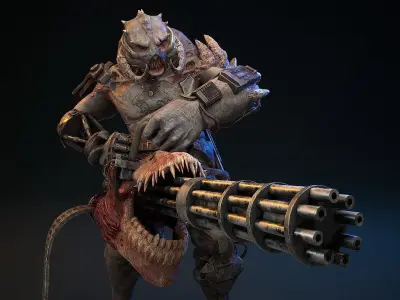 Biochemical Monster 08 Low-poly 3D model