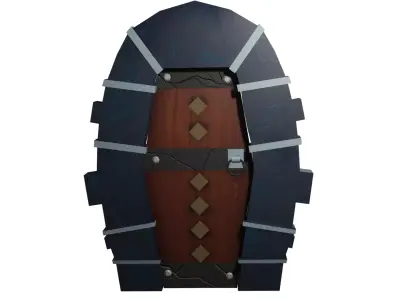 Door stylized Low-poly 3D model