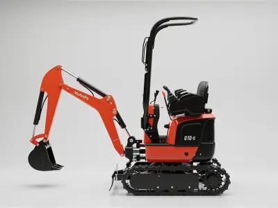 Kubota U10-5 mini-excavator 3D model