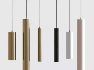 Concrete Pendant Light 3D model