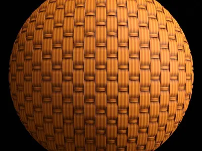 Wicker materials 11- PBR 4k by Sbsar Texture