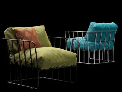 Outdoor furniture set 3 3D Model Pack