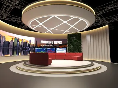 tv studio 3D model