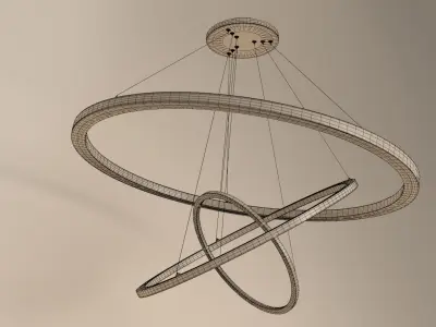 modern chandelier 3D model 2